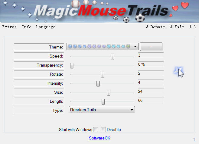 MagicMouseTrails(自定义鼠标拖动尾巴工具)