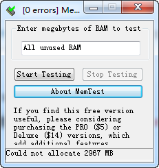 MemTest(内存检测工具)