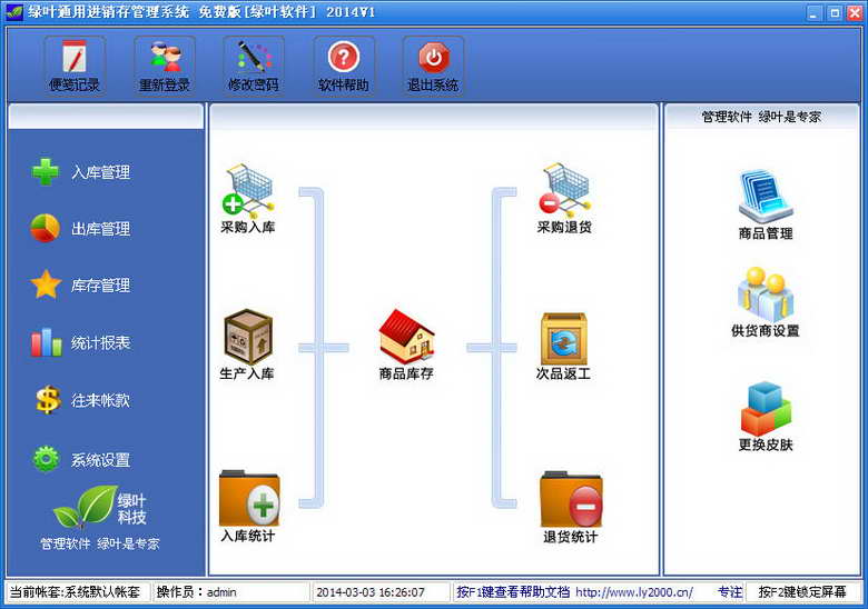 绿叶通用进销存系统