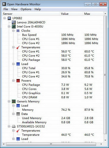 Open Hardware Monitor(硬件监控检测软件)