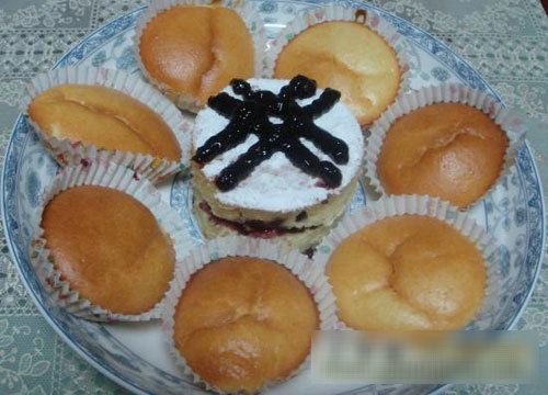 香草蓝莓提子蛋糕