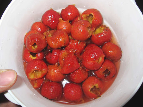 桂花炒红果