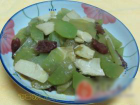 香肠冬笋炒莴苣