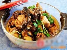 黄菇炖鸡