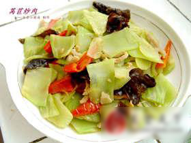 莴苣炒肉