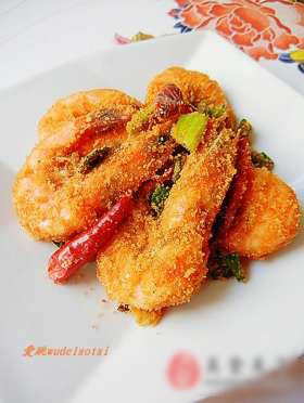 蒜味黄金虾