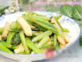 菜心豆干