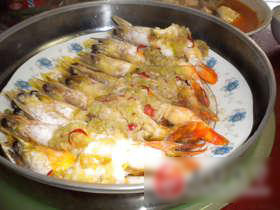 蒜蓉开背虾