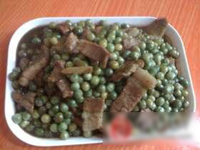 豌豆煮肉片