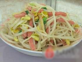 火腿丝炒黄豆芽