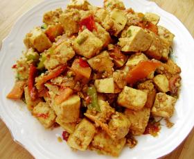 青椒炒豆腐